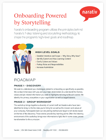 onboarding powered by storytelling roadmap