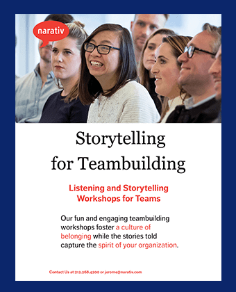 cover of narativ's team building brochure
