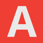 The letter "A" in a red box
