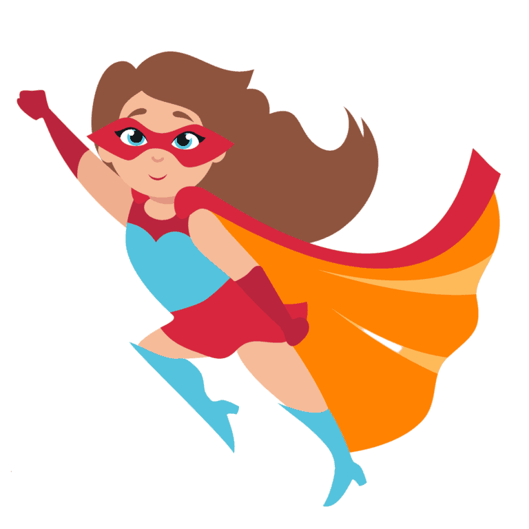 A superhero woman showcasing leadership through flight.