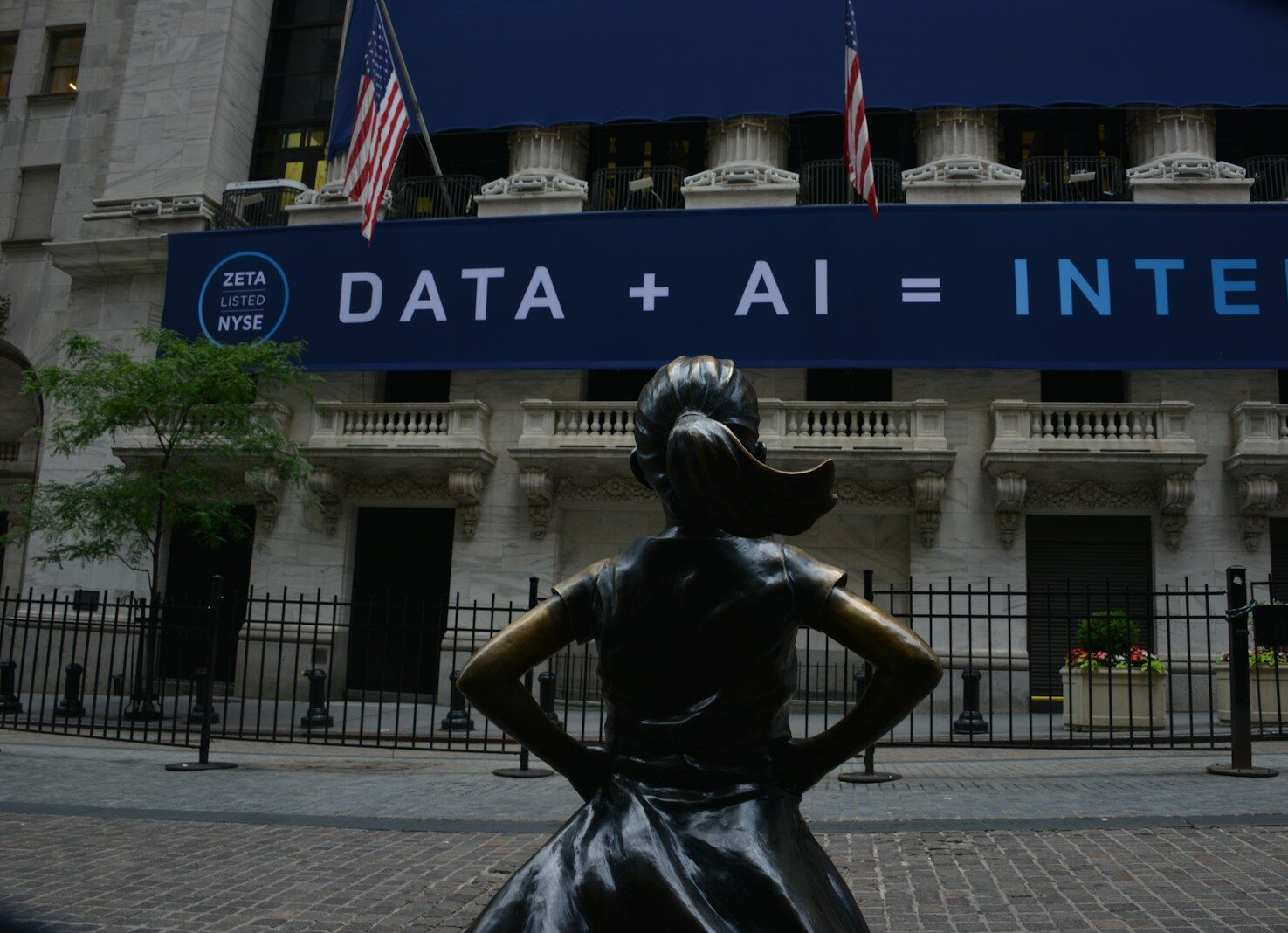 woman in black dress statue