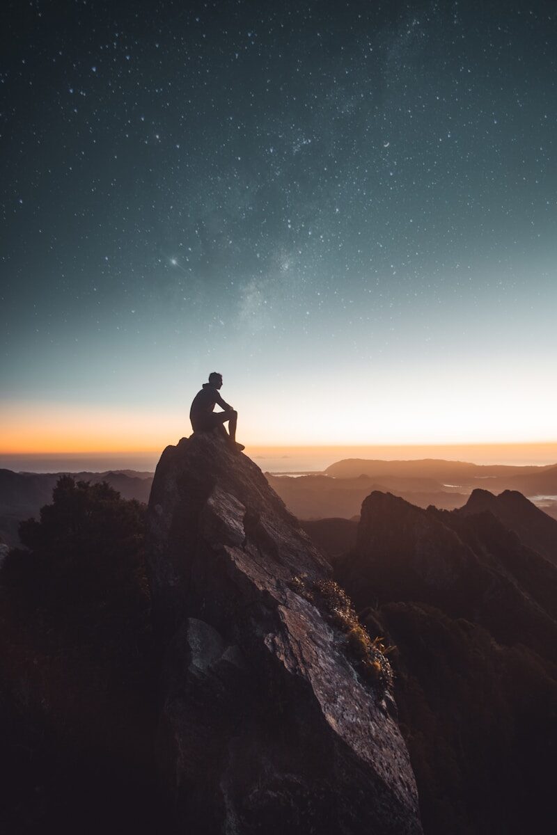 Climbing the Mountain of Leadership: Why Self-Awareness May Be the Missing Link 1 silhouette of person sitting on rock formation during golden hour